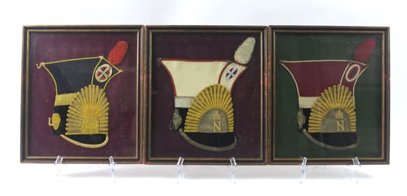 3PC Napoleonic Headgear Applique Textiles