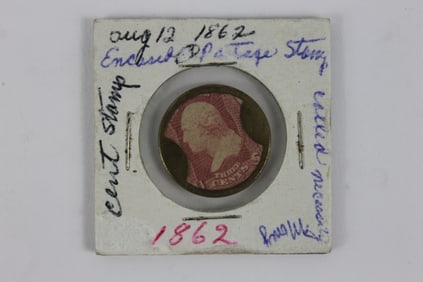 Ayers Civil War Era 1862 Encased 3 Cent Postage