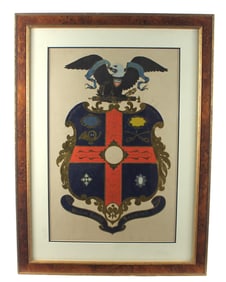 Civil War Framed Escutcheon Mass. Cavalry