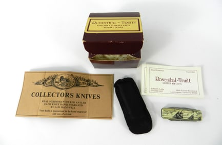 Sam McDowell Nautical Scene Engraved Knife