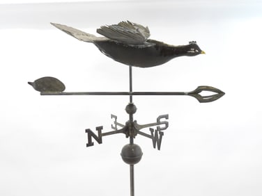 20th-C Grouse Copper Hollow Weathervane