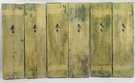 6PC Antique Shutters w/ Christmas Trees
