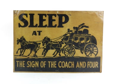 C1935 Painted Tin Inn Sign