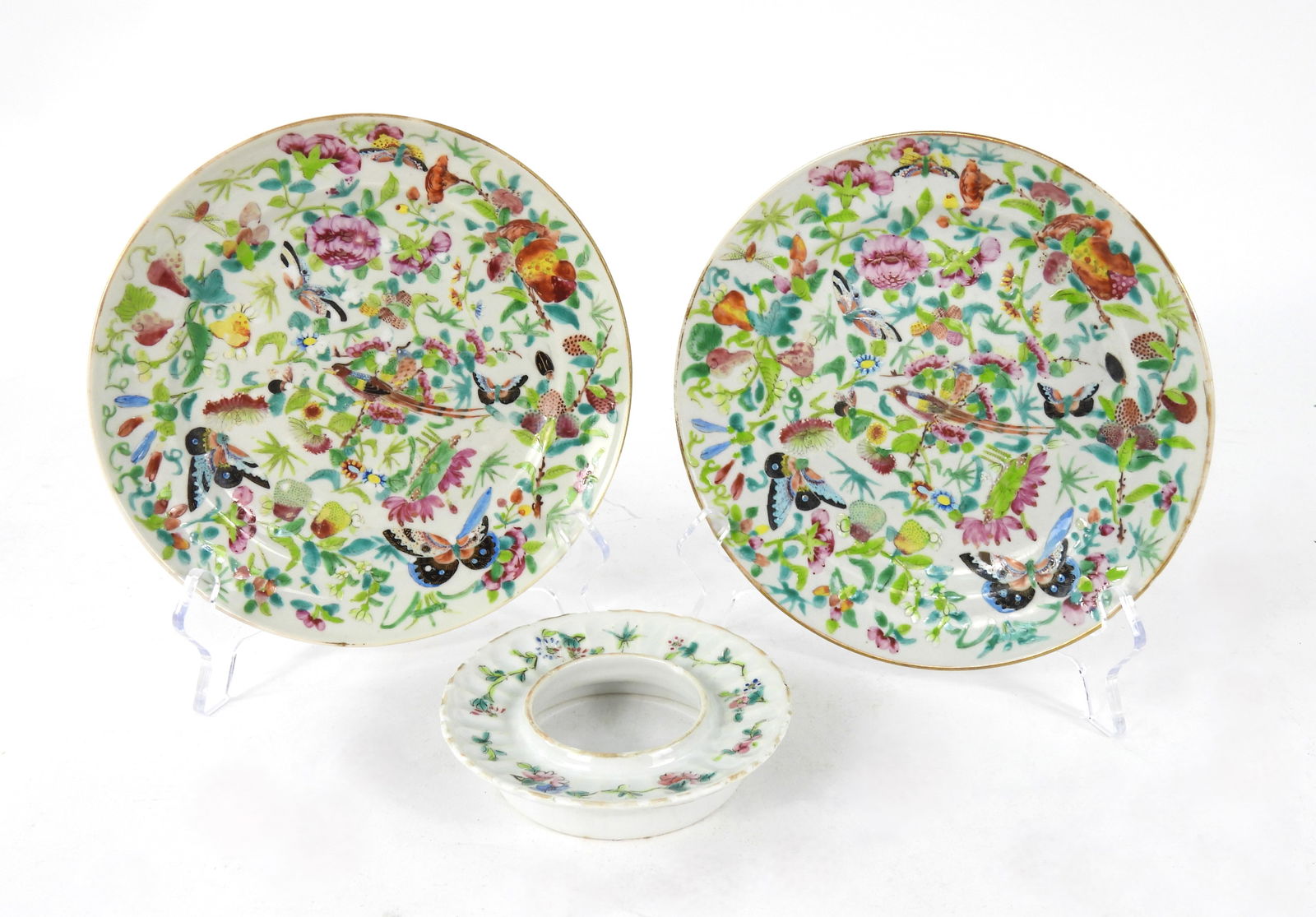 3PC Asian Porcelain Plates & Other (1 of 9)