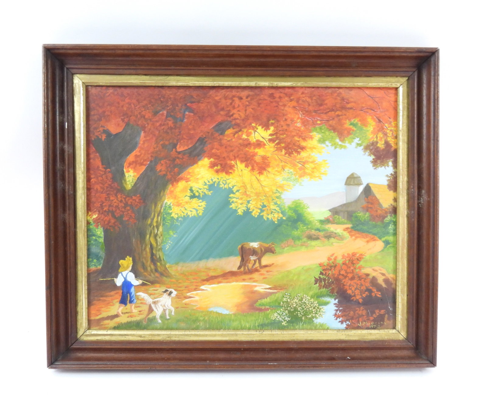 John Mancini Autumnal Farm Landscape Painting (1 of 3)