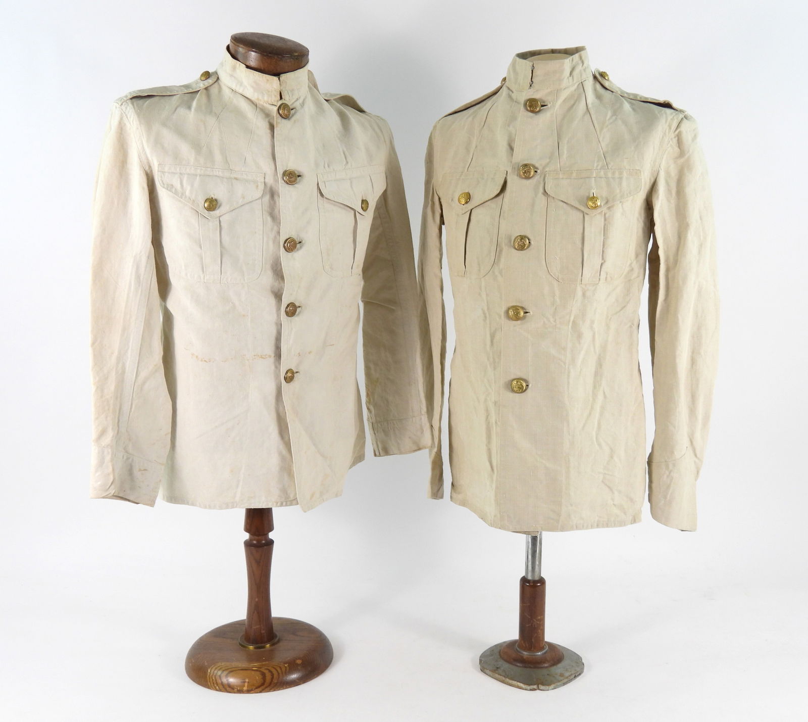 Two Span-Am War-era USMC Summer White Blouses (1 of 11)