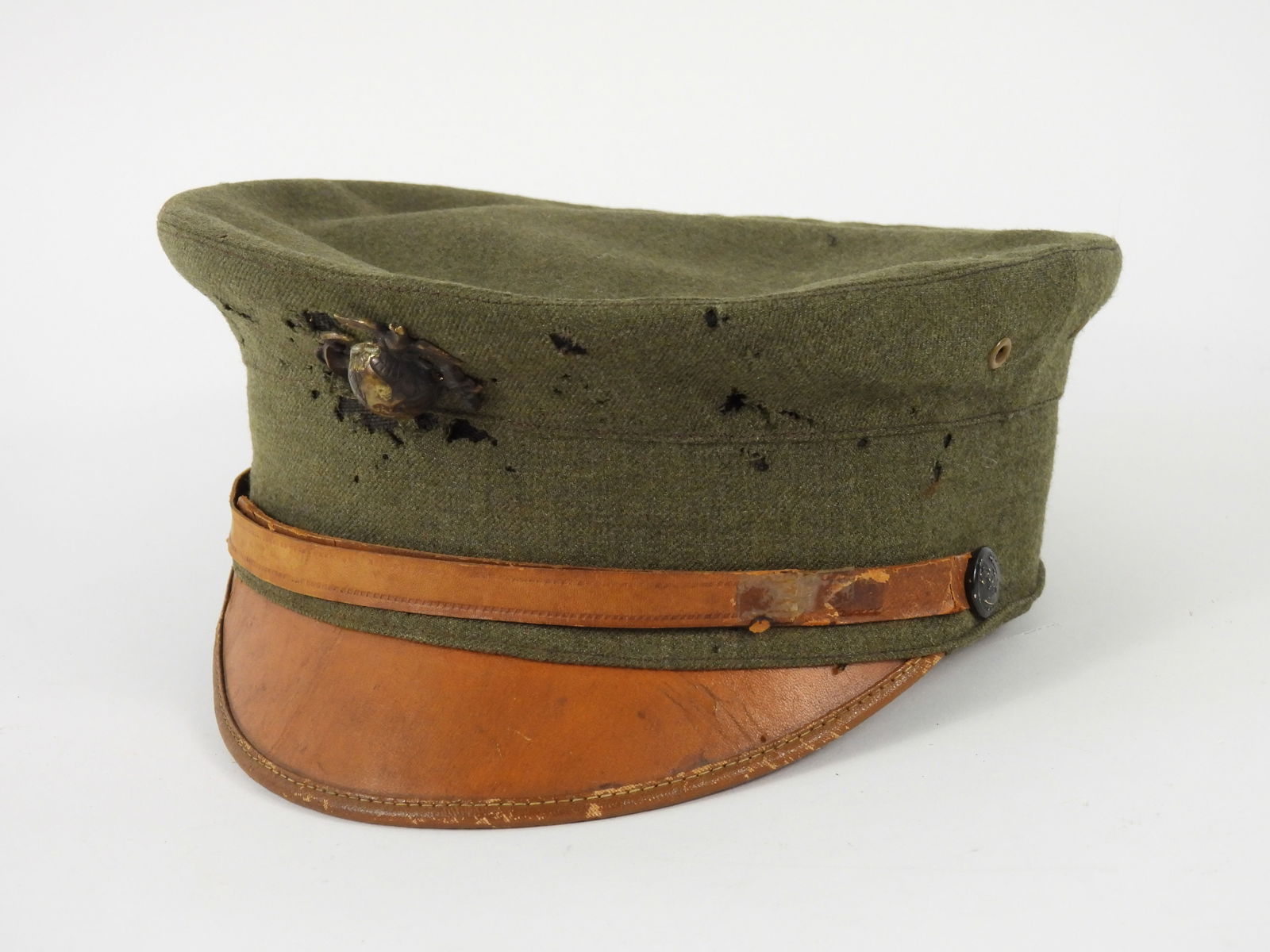WWI-era USMC Bell Crown Enlisted Visor Cap (1 of 7)