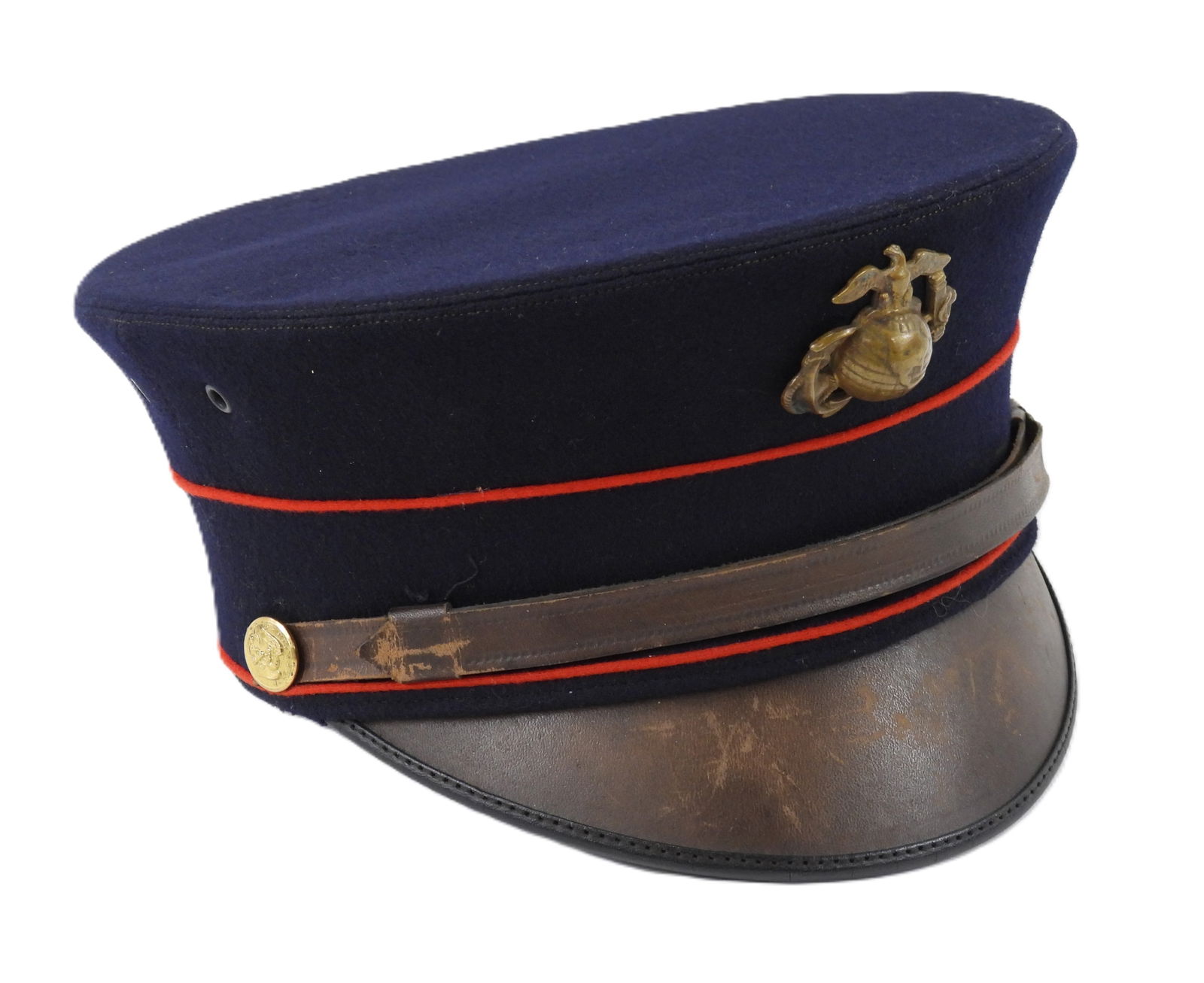 WWI-era USMC Enlisted Bell Crown Dress Visor Cap (1 of 5)