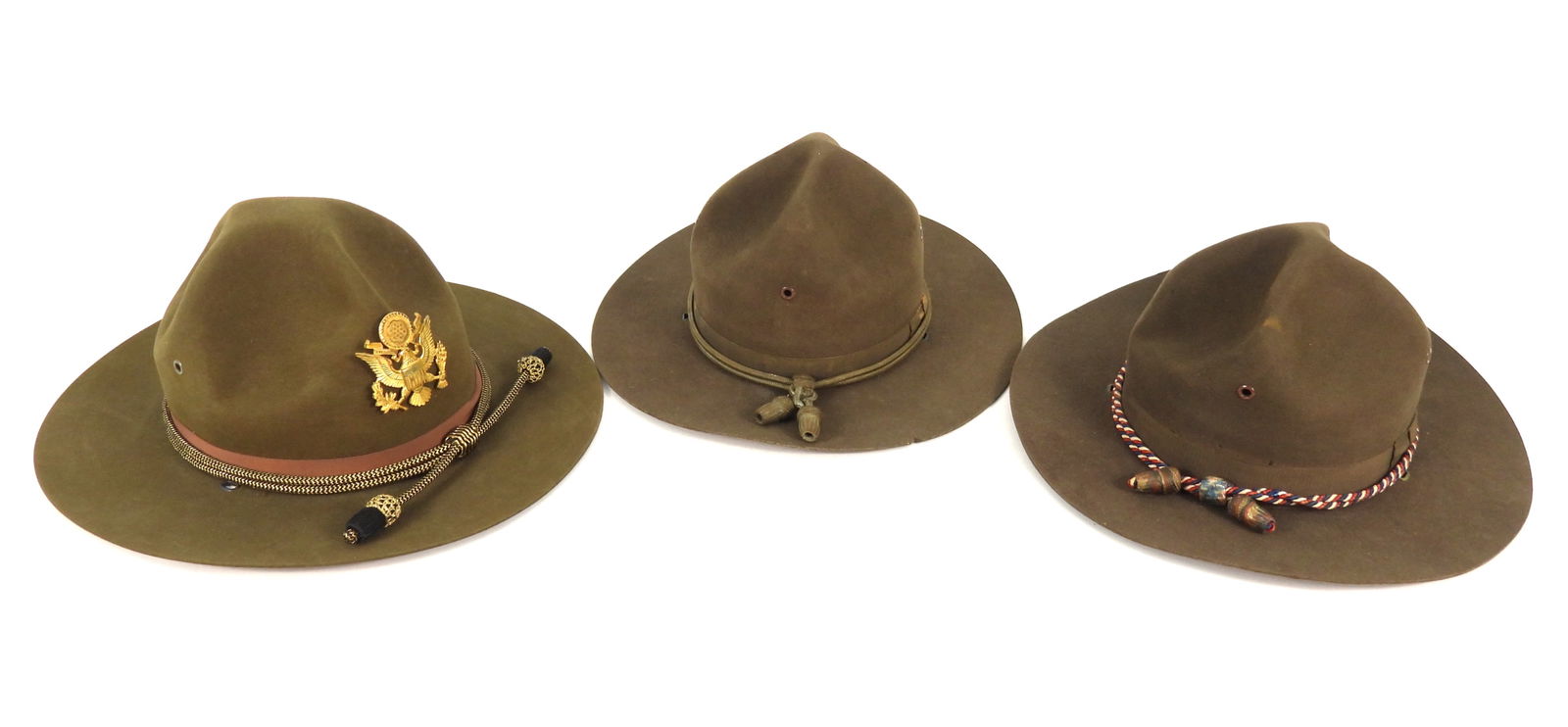 Three John B. Stetson Military Campaign Hats (1 of 14)
