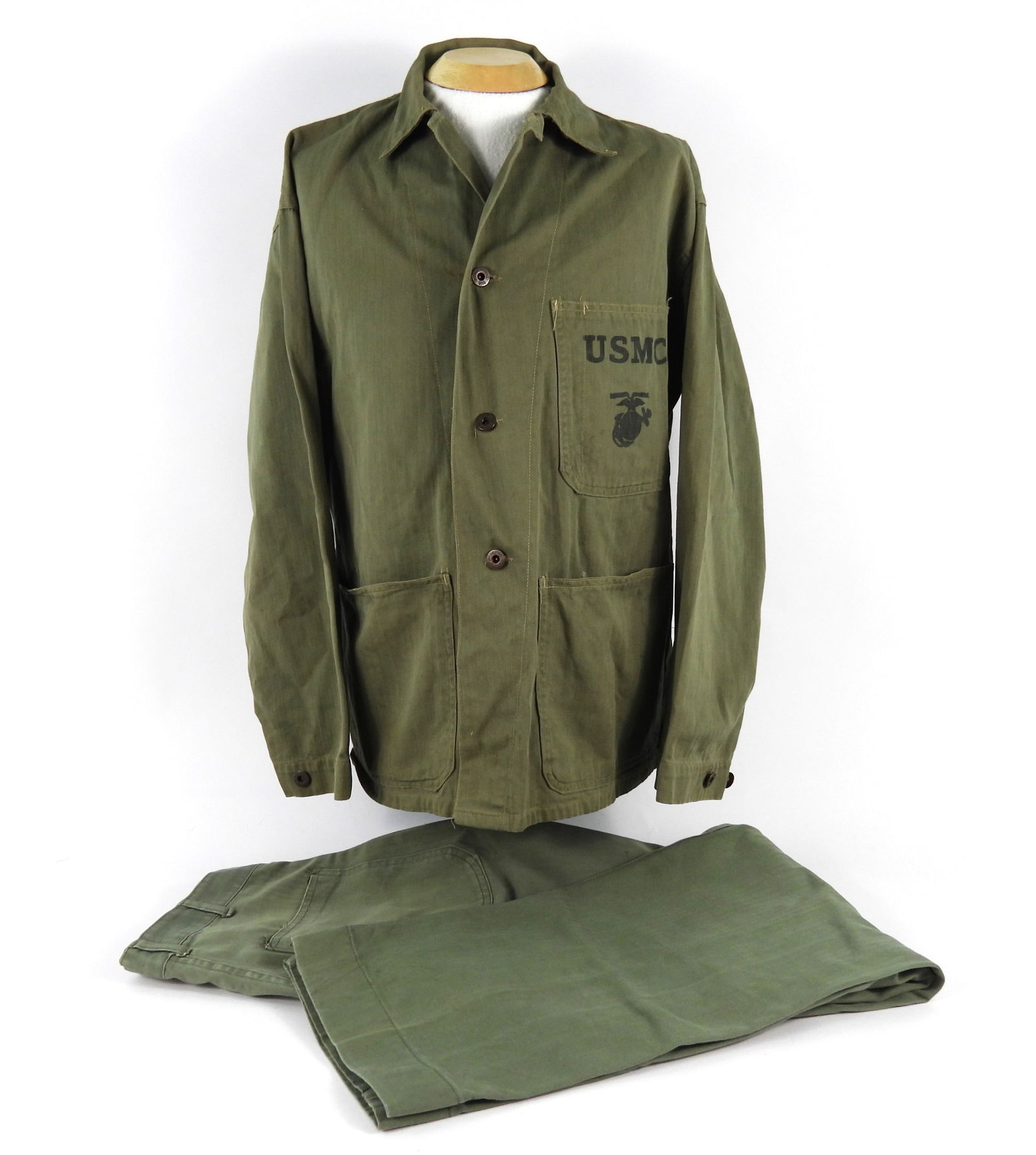 WWII USMC P-41 HBT Jacket and Trousers (1 of 10)