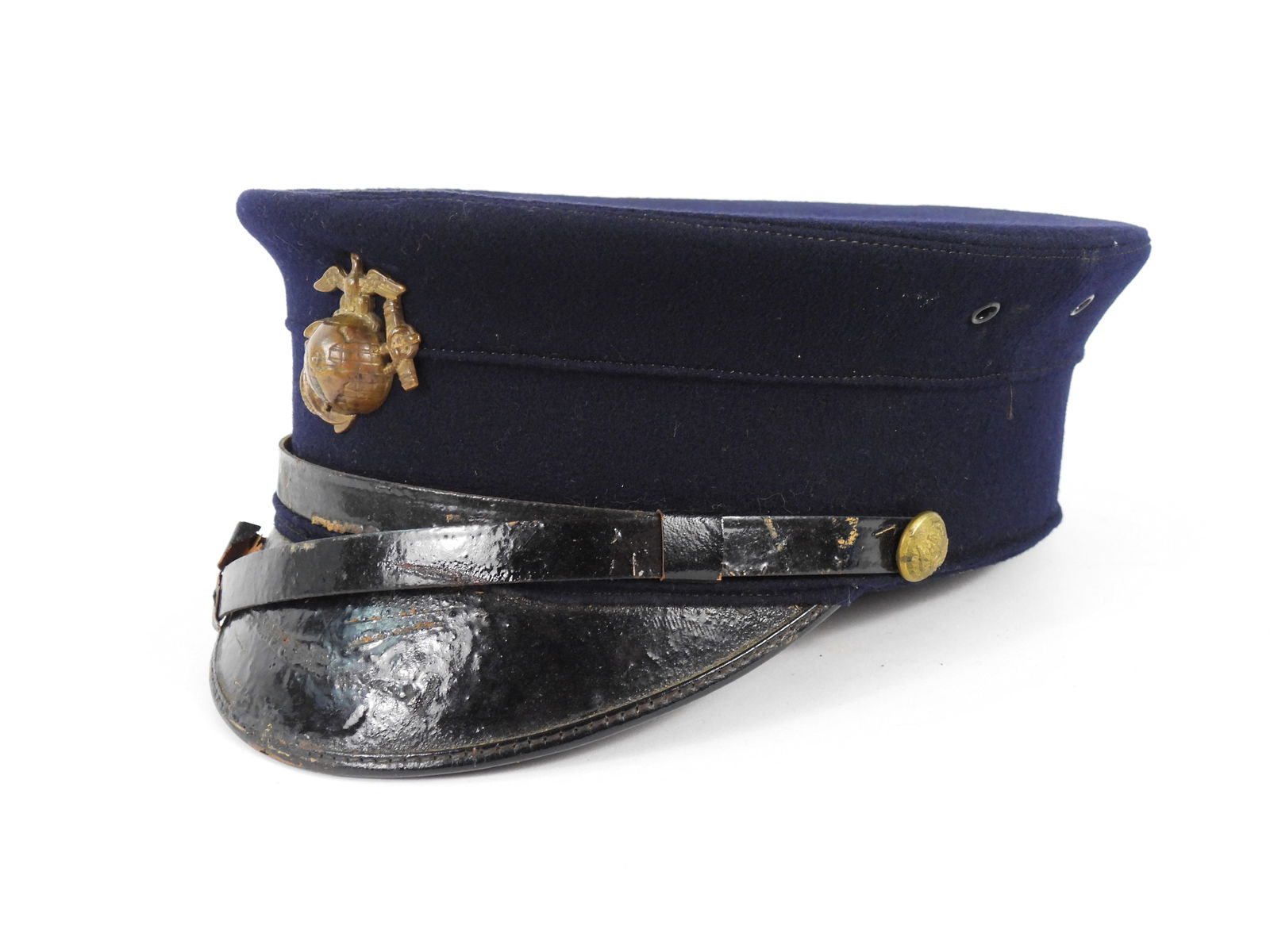 WWI-era USMC Enlisted Bell Crown Dress Visor Cap (1 of 6)