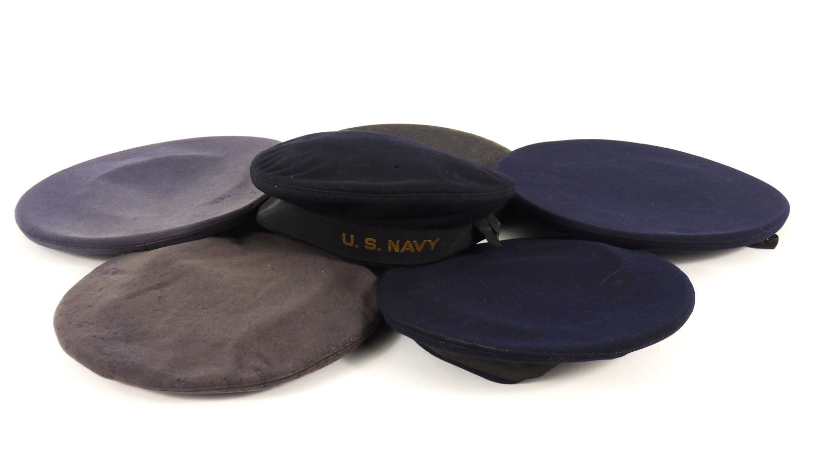 Group of U.S. Navy Flat Caps (1 of 13)
