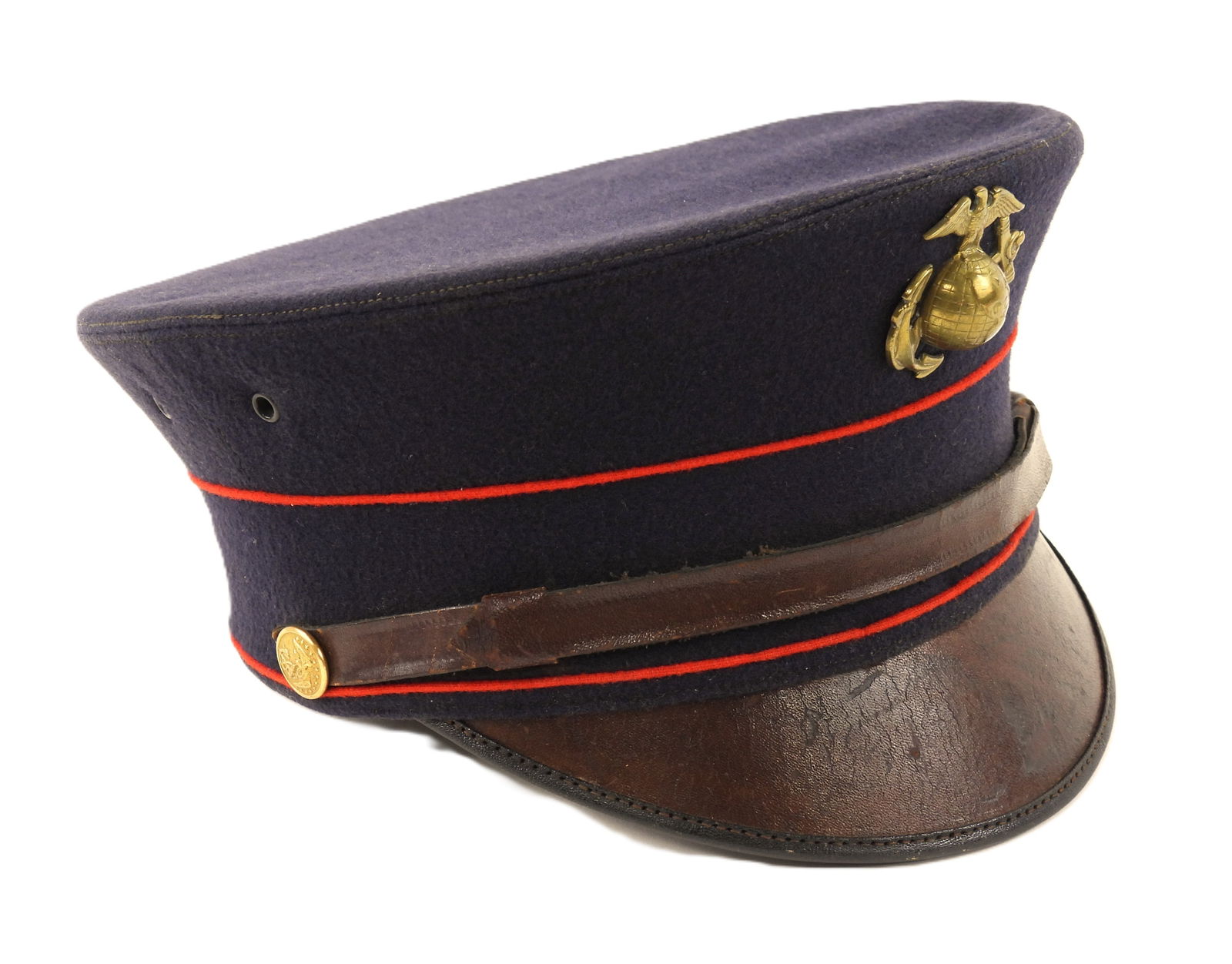 WWI-era USMC Enlisted Bell Crown Dress Visor Cap (1 of 6)