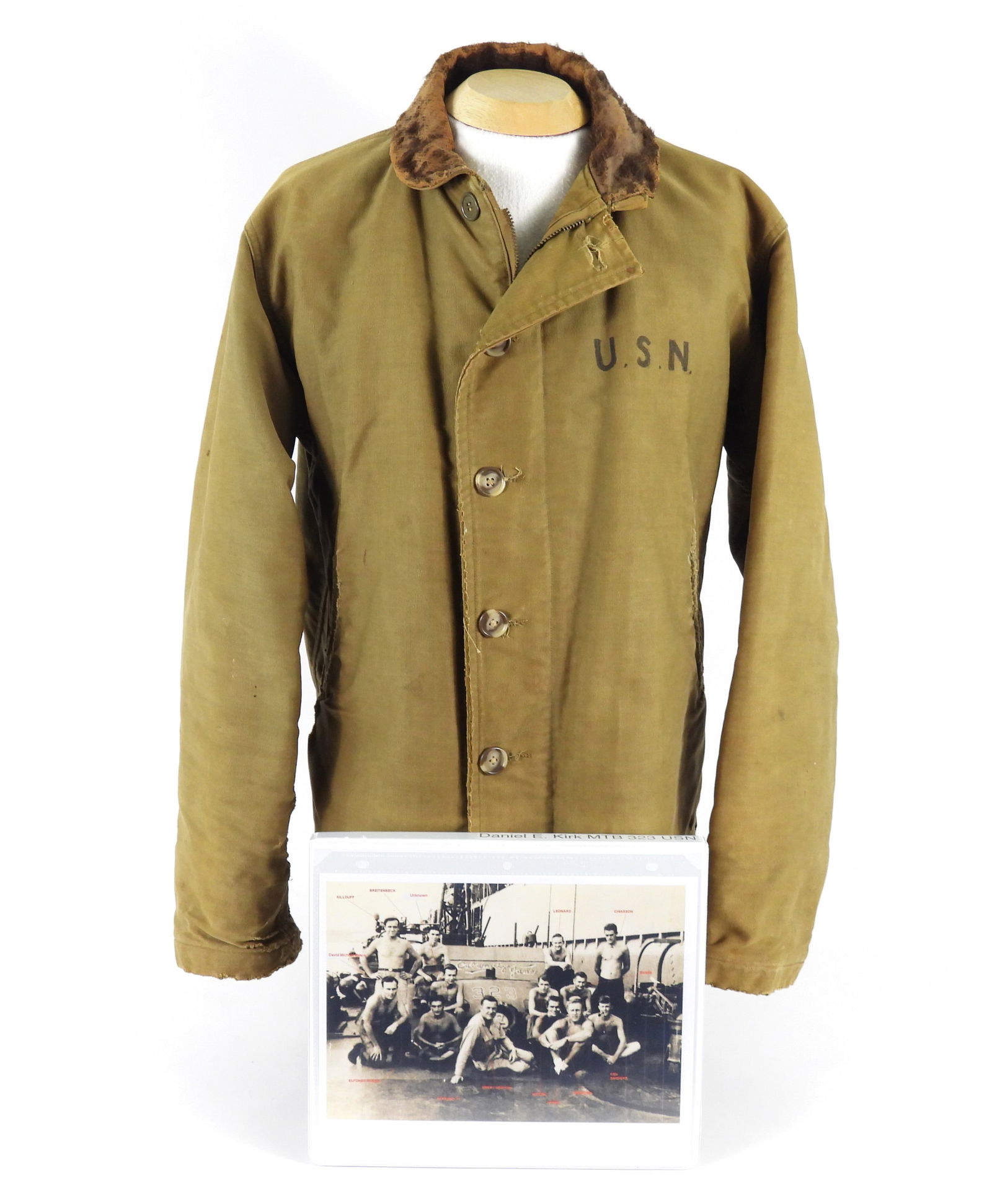 WWII USN Deck Jacket of Daniel E. Kirk PT 323 (1 of 14)