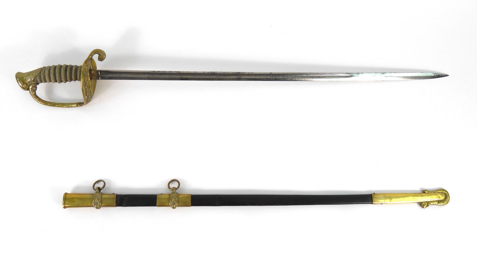 Identified USN Model 1852 Officers Sword (1 of 13)