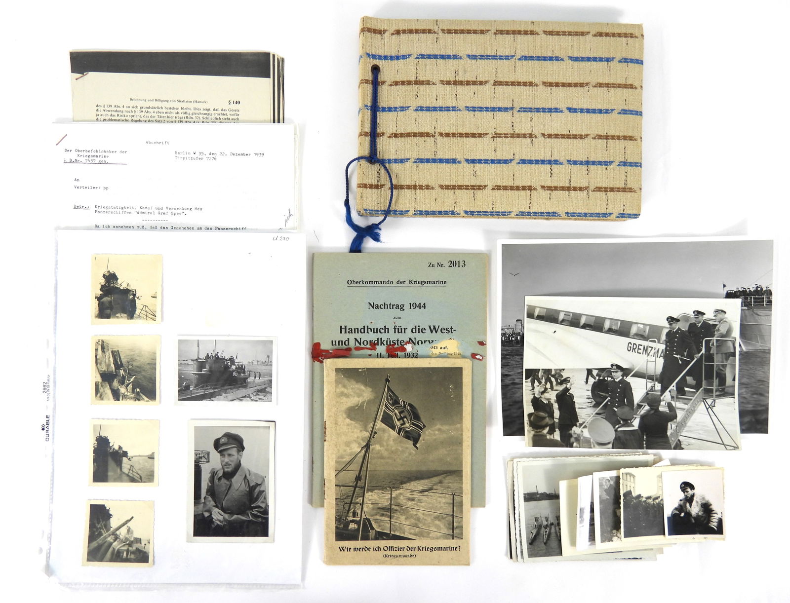 Group of Kreigsmarine and U-Boat Ephemera (1 of 7)