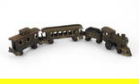 4PC Antique Cast Iron Train Set