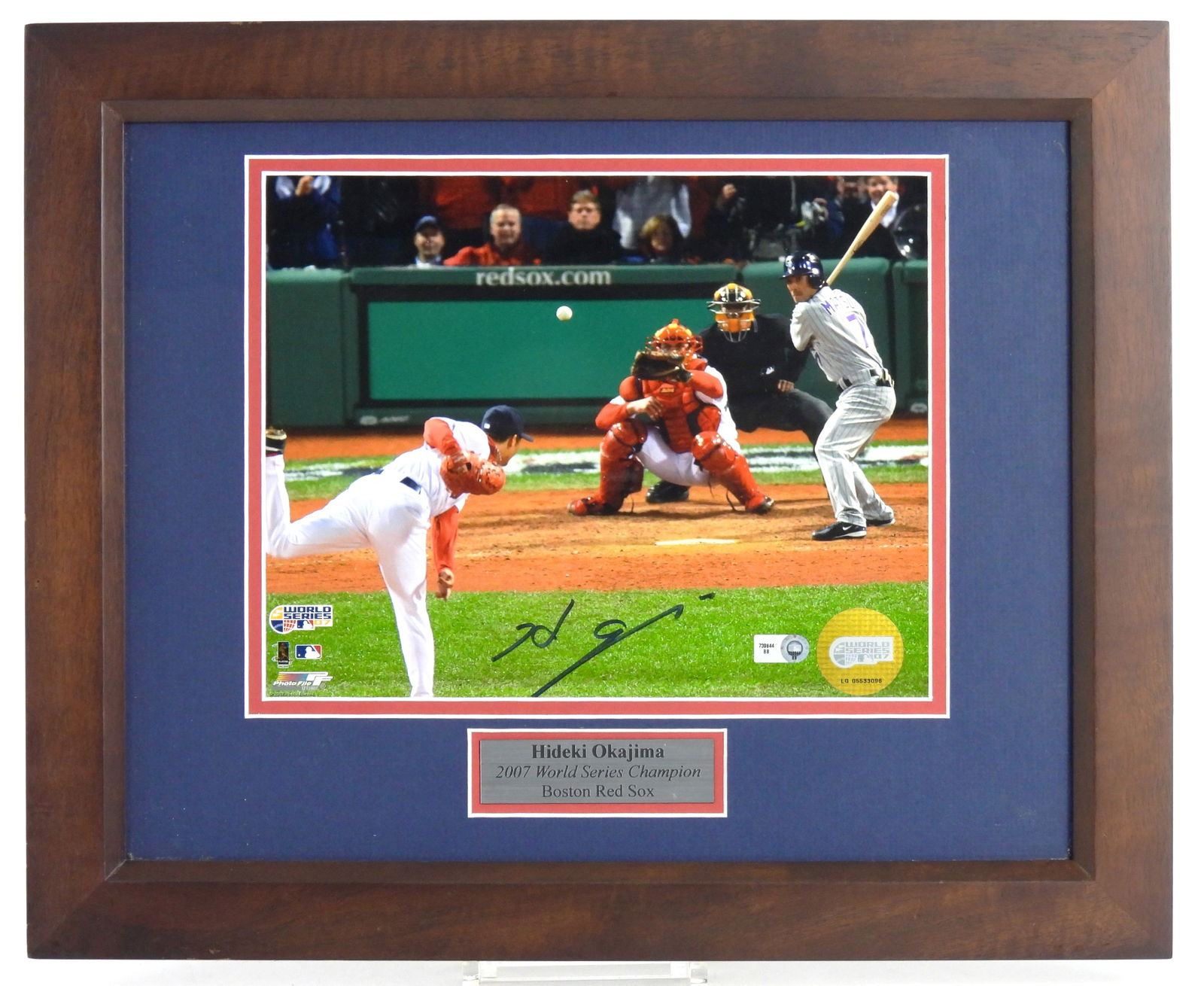 Hideki Okajima Red Sox 2007 Signed Photograph COA (1 of 5)
