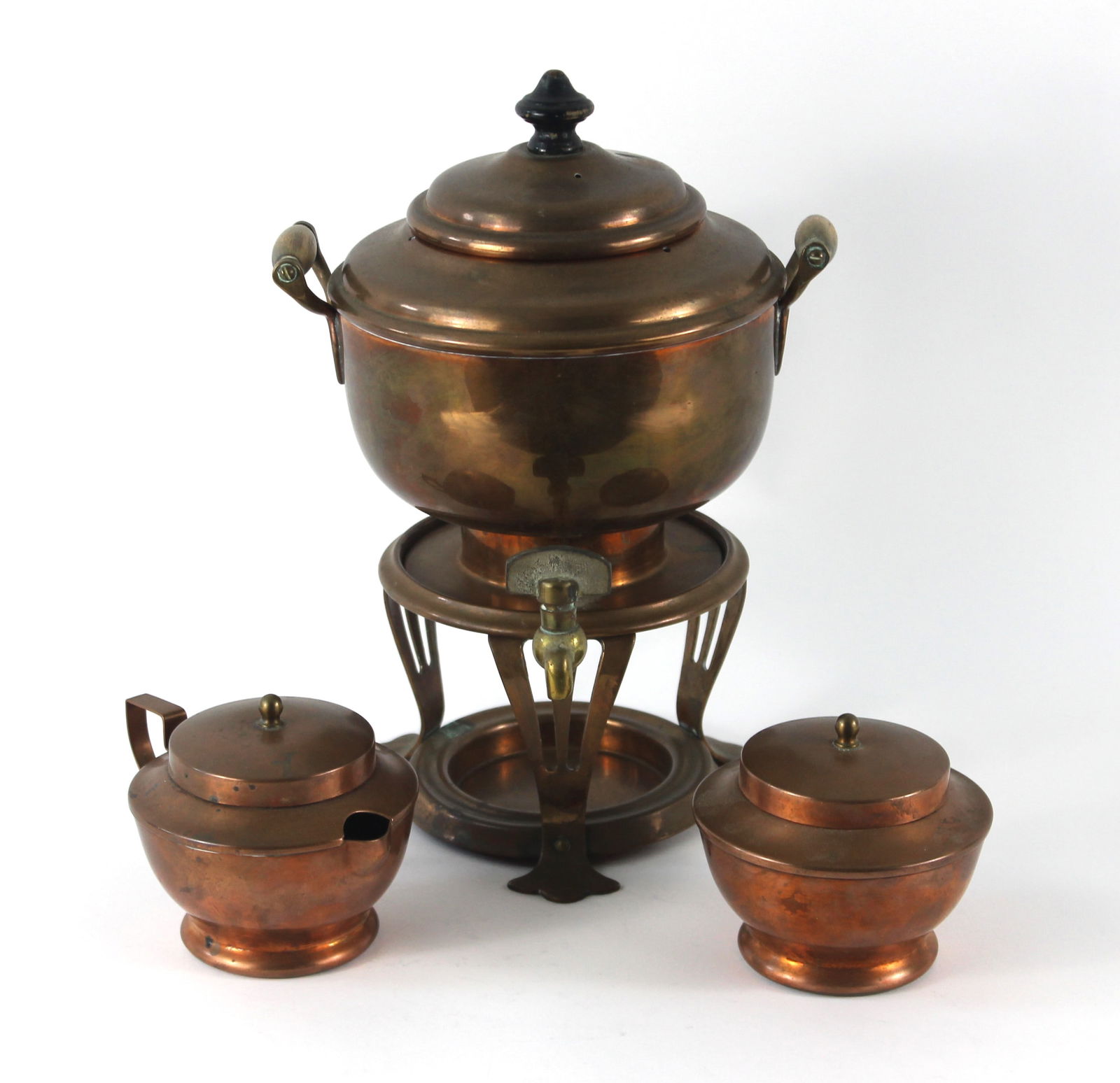 3PC Joseph Heinrichs Copper & Bronze Tea Set (1 of 11)