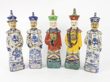 5PC Chinese Porcelain Sculptures