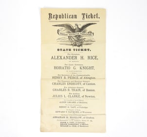 1876 Era Massachusetts Republican Ticket