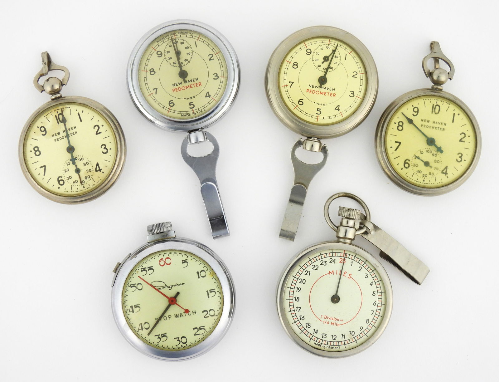 6PC Ingraham Stop Watch & Pedometers (1 of 9)