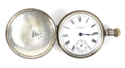 C1900 Elgin Coin Silver Pocket Watch
