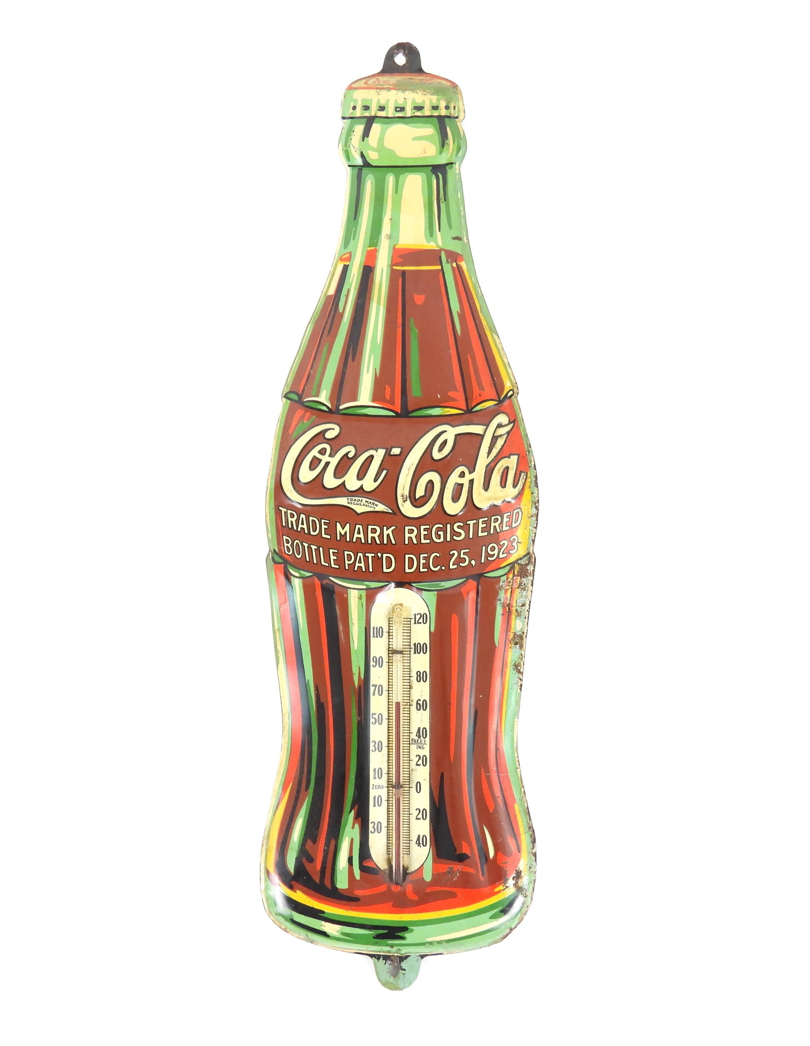 1923 Coca Cola Tin Advertising Thermometer (1 of 4)