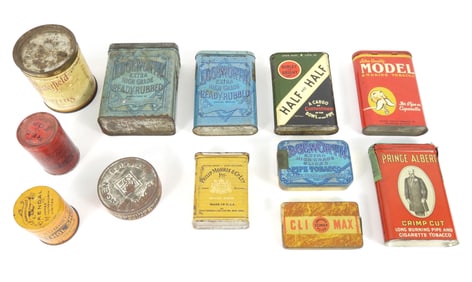 12PC Assorted Vintage Tobacco Packaging