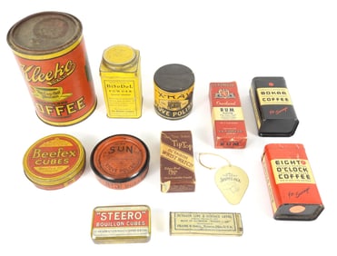 12PC Vintage Cooking & Kitchen Tins