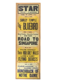 1940s Theater Movie Schedule Poster