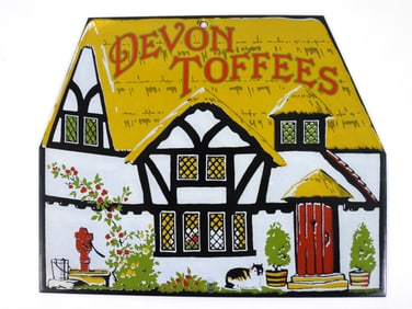 Devon Toffees Porcelain Advertising Sign