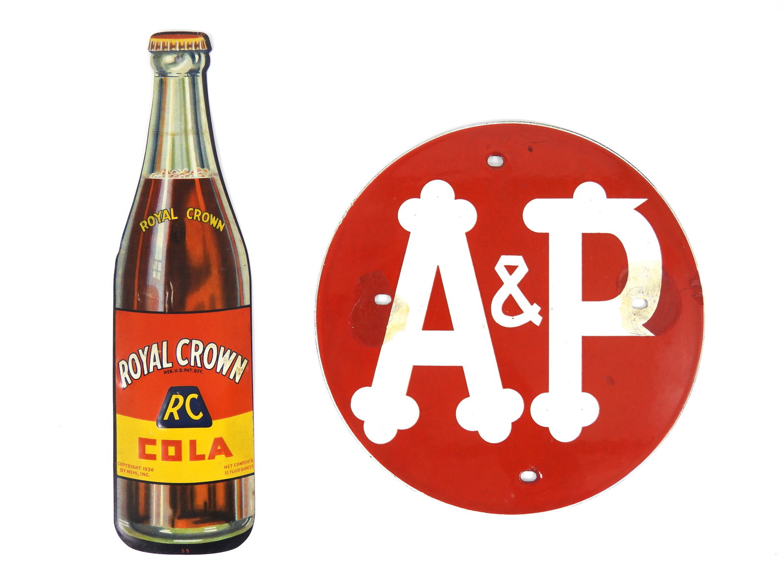 2PC RC Cola & A&P Advertising Signs (1 of 6)