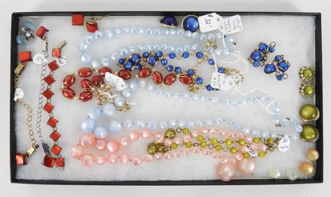 C1960s Collection of Beaded Costume Jewelry
