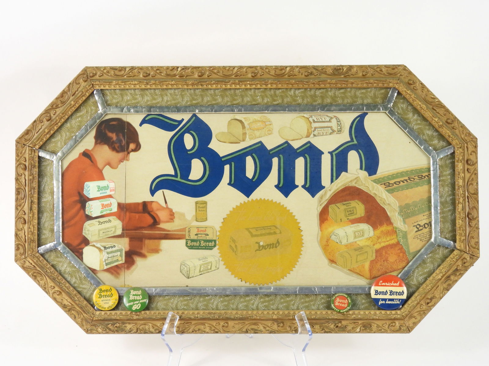 Vintage Bond Bread Advertisement w/ Buttons (1 of 5)