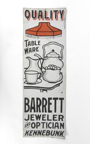 Vintage Jeweler & Optician Advertising Sign