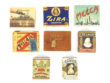 8PC Assorted Vintage Cigarette Boxes