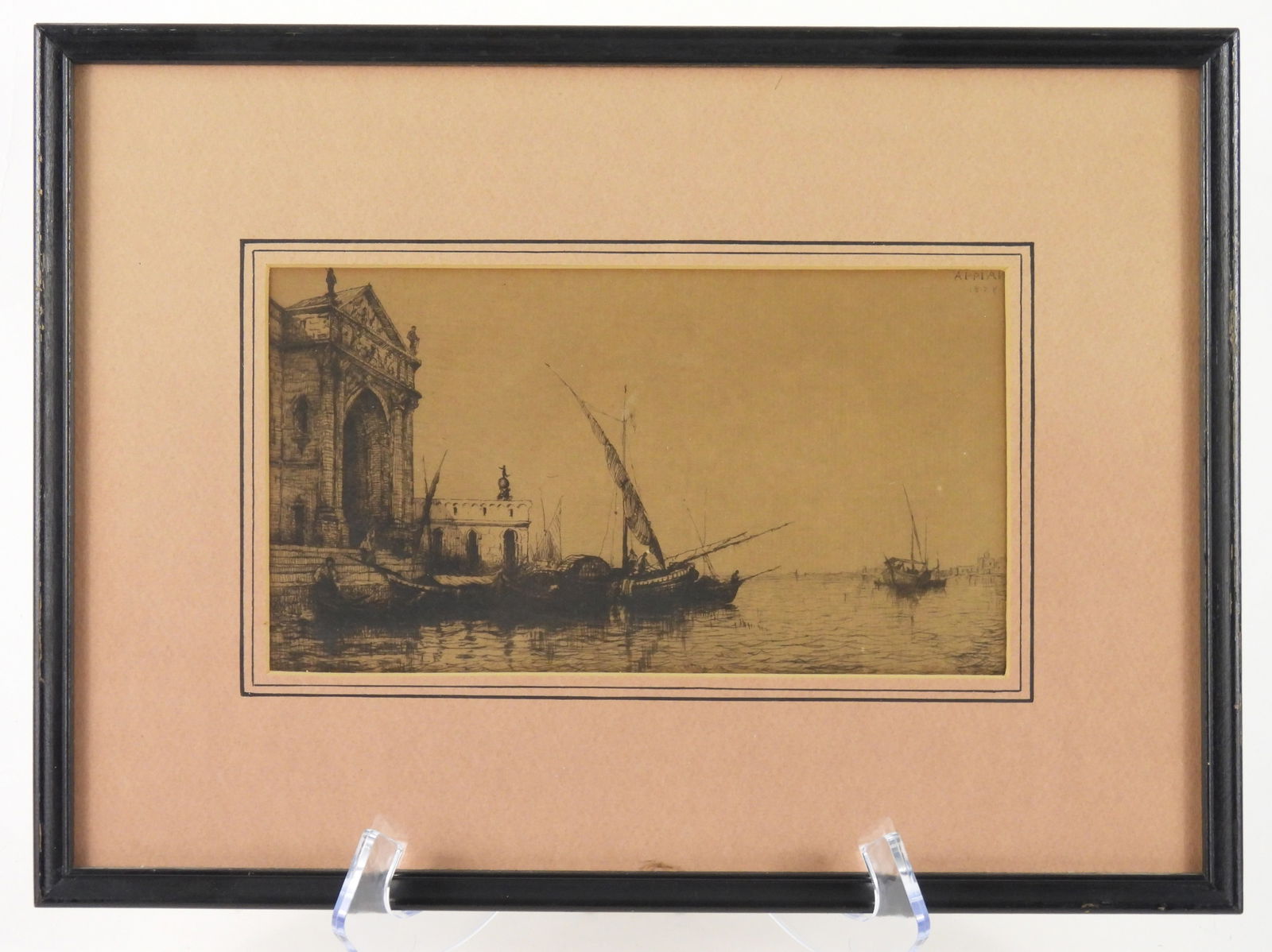 Adolphe Appian Maritime Harbor Etching (1 of 4)