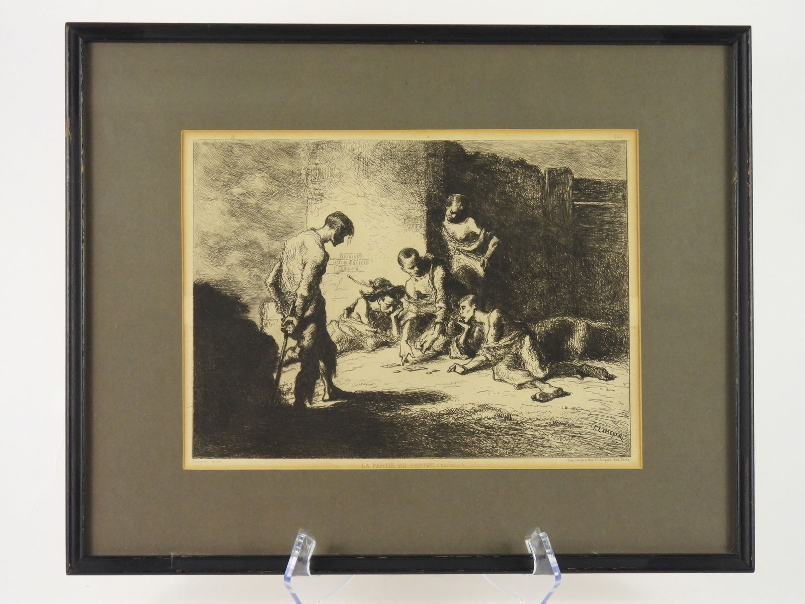 Francisco Lameyer Berenguer Card Players Etching (1 of 3)