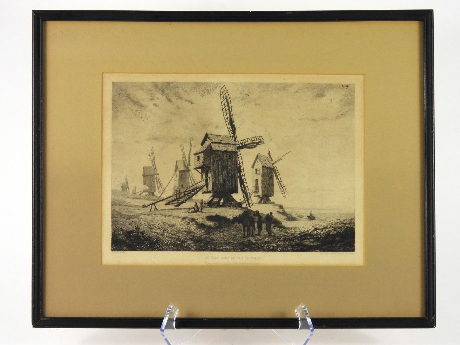 Alexandre Sege Windmill Landscape Etching (1 of 3)