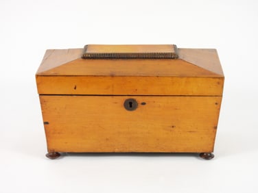 19C Birdseye Maple Tea Caddy