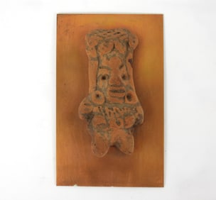 SM Terracotta Antiquity Mounted To Copper Sheet