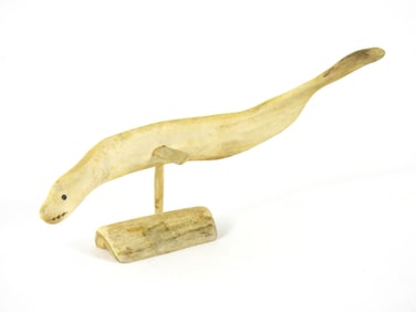 C1900 Carved Whale Bone Sculpture