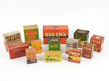 14PC Vintage Tea Packaging Collection