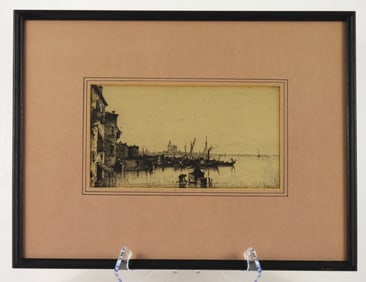 Adolphe Appian Venetian Dock Etching