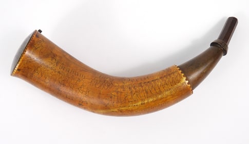 Abraham Perrin's 1769-Dated Powder Horn