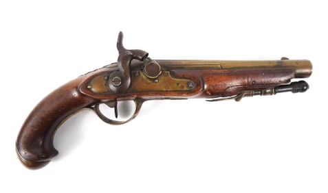 French Brass-barreled Conversion Pistol