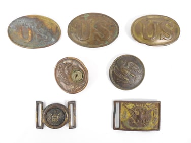 Group of Civil War-era Belt Plates