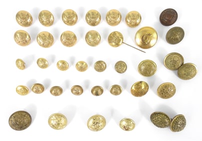 Group of Civil War and Post War Buttons
