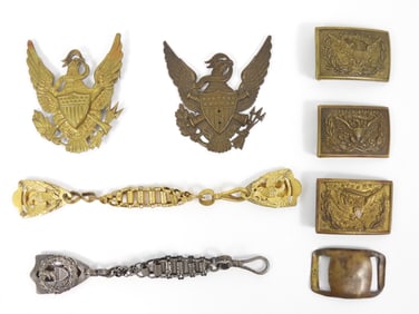 Group of Indian Wars Belt Plates and Insignia